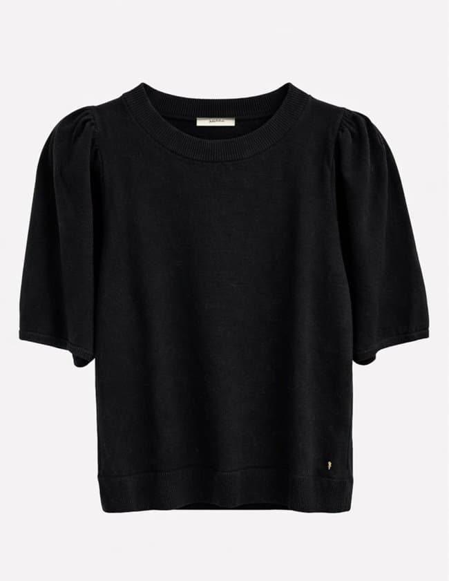 Des Petits Hauts brune top - black back