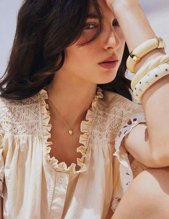 Feeka judith top - cream side