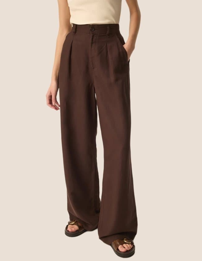 Des Petits Hauts espiza trousers - dark brown back