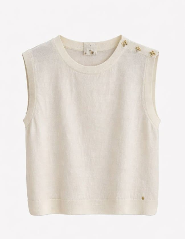 Des Petits Hauts brazou top - cream model