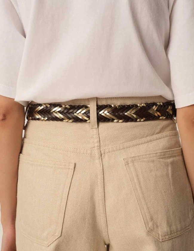 Des Petits Hauts ouri belt - chocolate detail