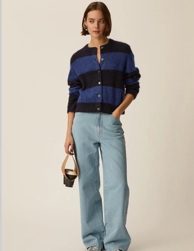 Des Petits Hauts domette cardigan - blue back