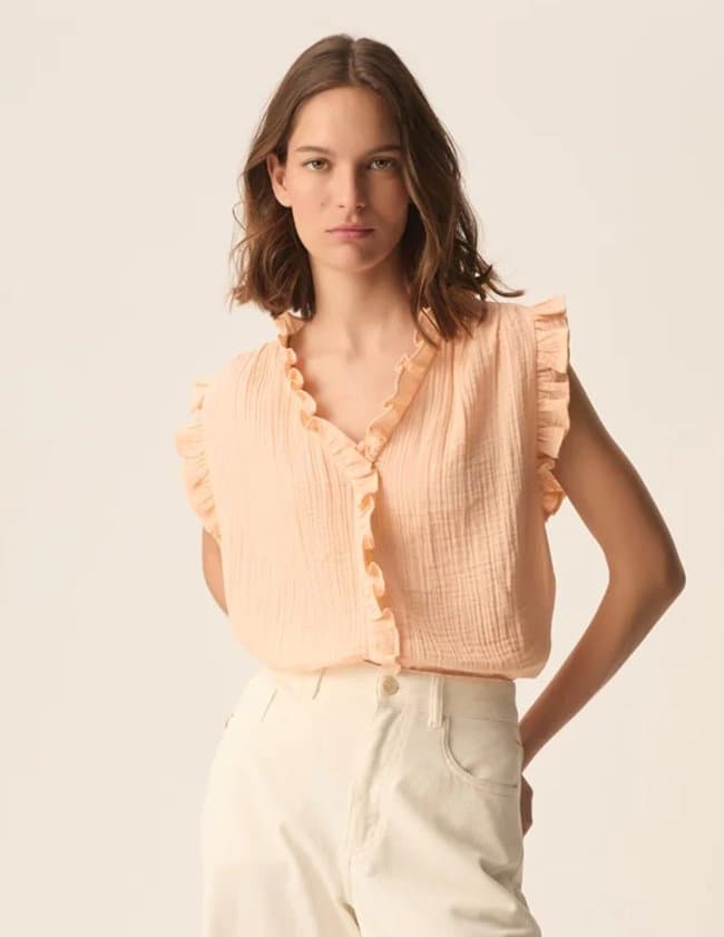 Des Petits Hauts soprano top - peach back