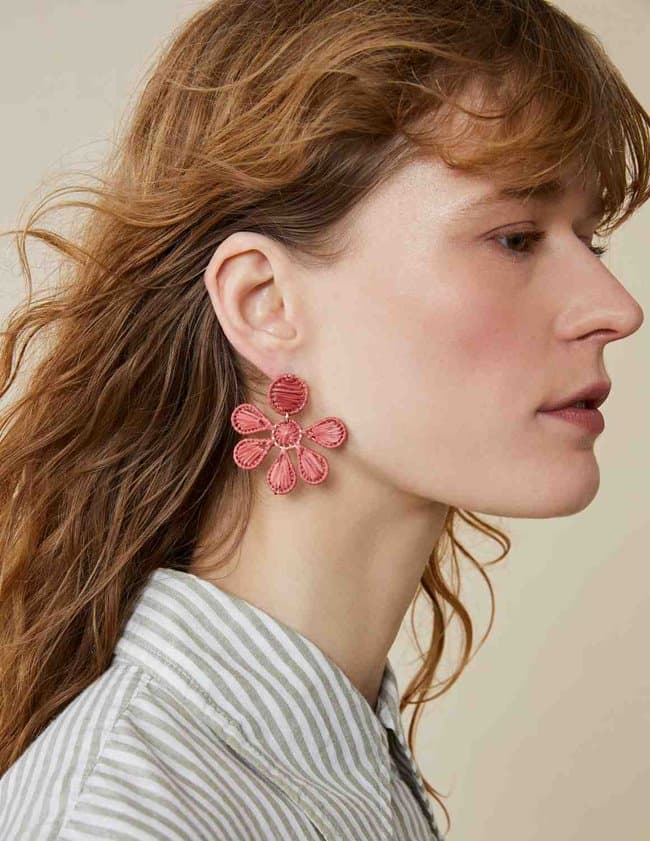 Feeka fiorenza earrings - bourgogne back