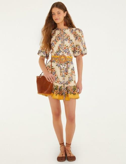 Farm Rio Picnic dress - off white