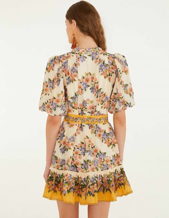 Farm Rio hilo mini dress - sand model