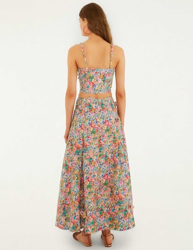 Farm Rio peasant maxi skirt - white detail