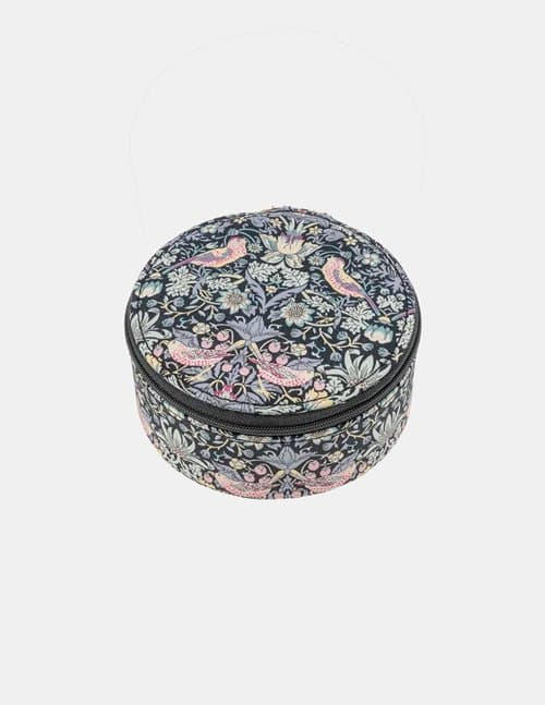 Bon Dep jewellery box round - liberty strawberry thief