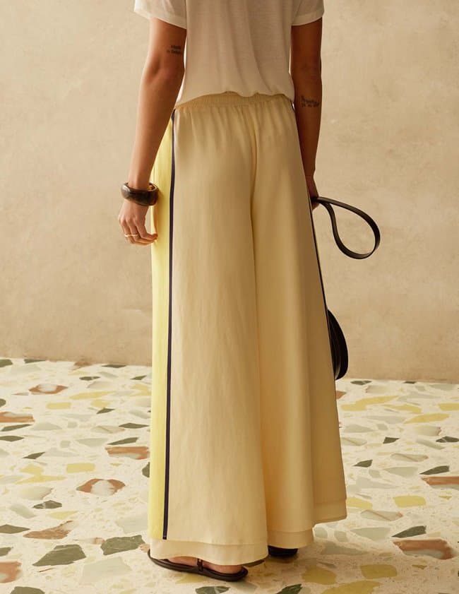 Sancia lilou trousers - canary stripe model