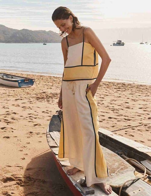 Sancia lilou trousers - canary stripe