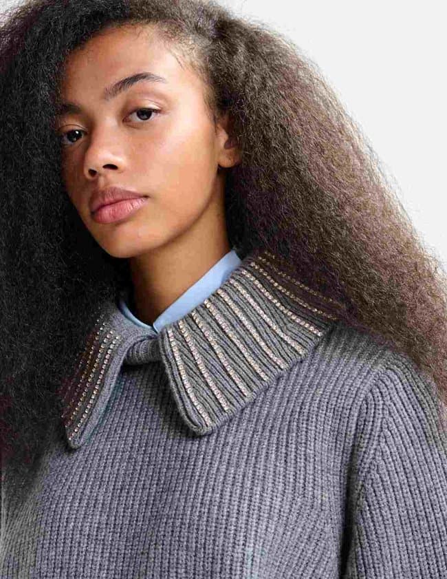 Essentiel Antwerp jimmer jumper - grey model
