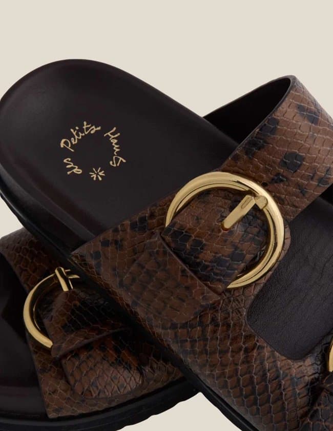 Des Petits Hauts liviu sandals - animal print side