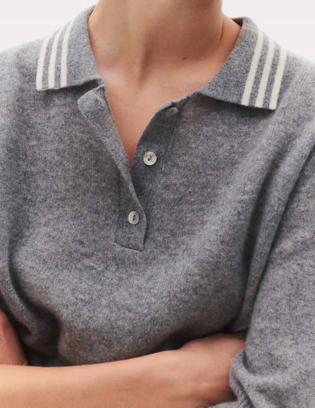 Beta Studios mari polo - grey detail