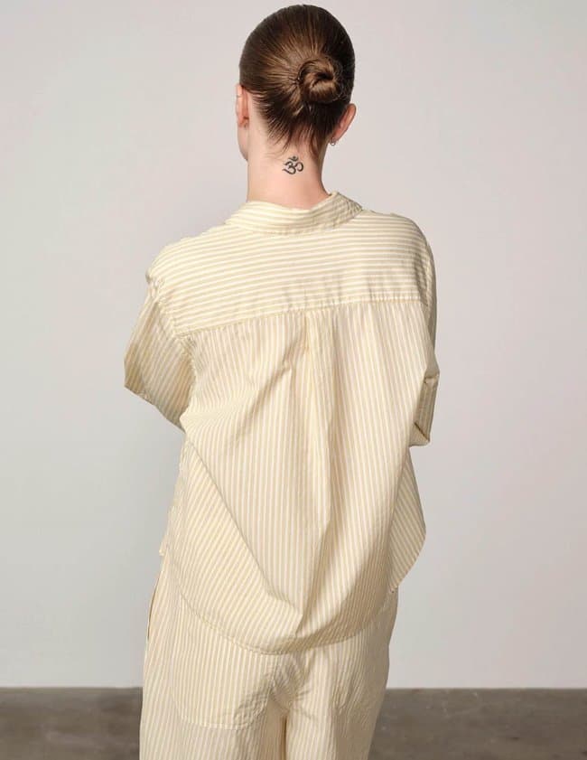 Herskind jovelle shirt - yellow stripe model
