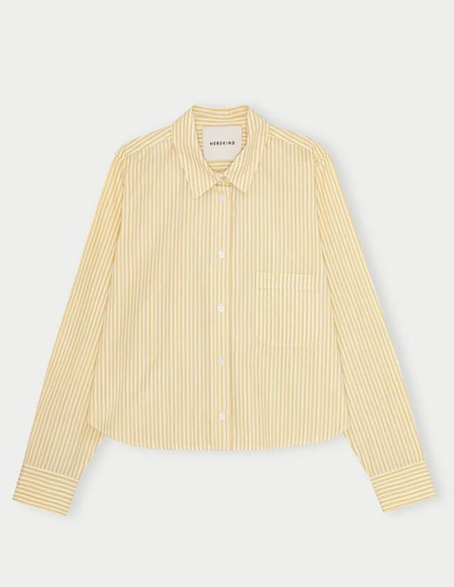 Herskind jovelle shirt - yellow stripe back