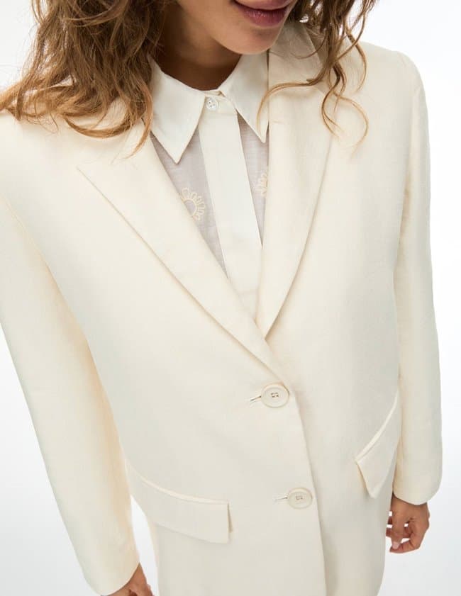 iBlues girino jacket - ivory detail