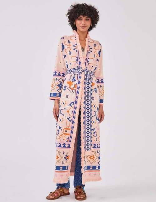 Hayley Menzies desert loom duster - pink