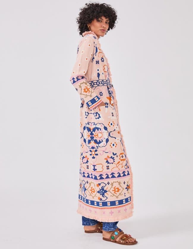Hayley Menzies desert loom duster - pink side