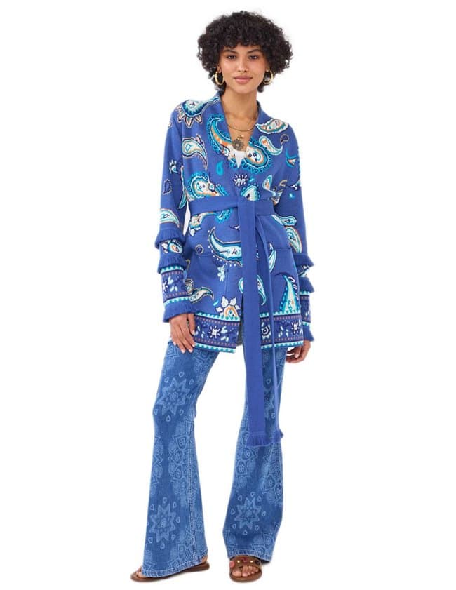 Hayley Menzies jimi cardigan - blue back