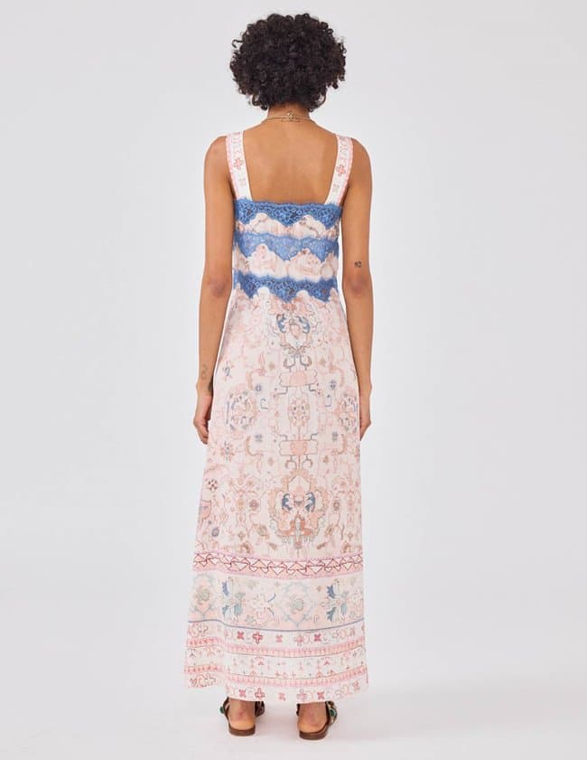 Hayley Menzies desert loom silk dress - pink model