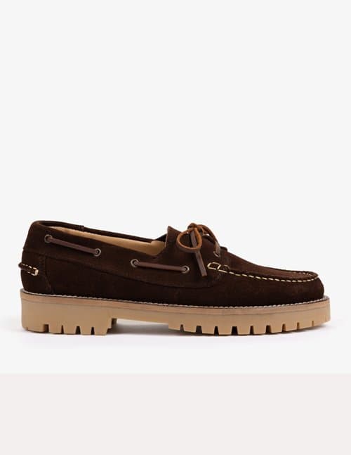 Penelope Chilvers federico boat shoe - chocolate