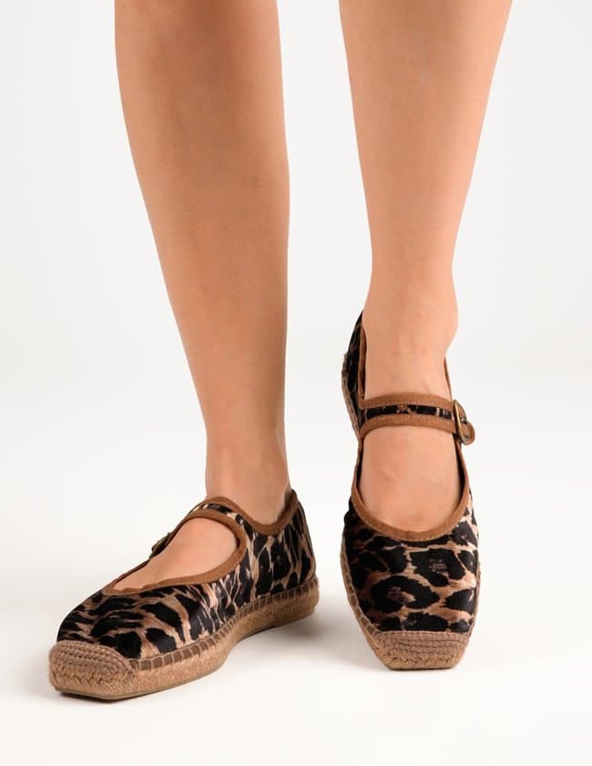Penelope Chilvers flora espadrille - leopard back