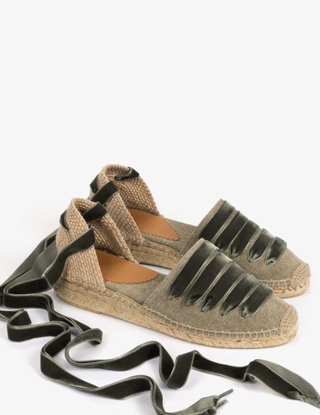 Penelope Chilvers valenciana dali espadrille - khaki side