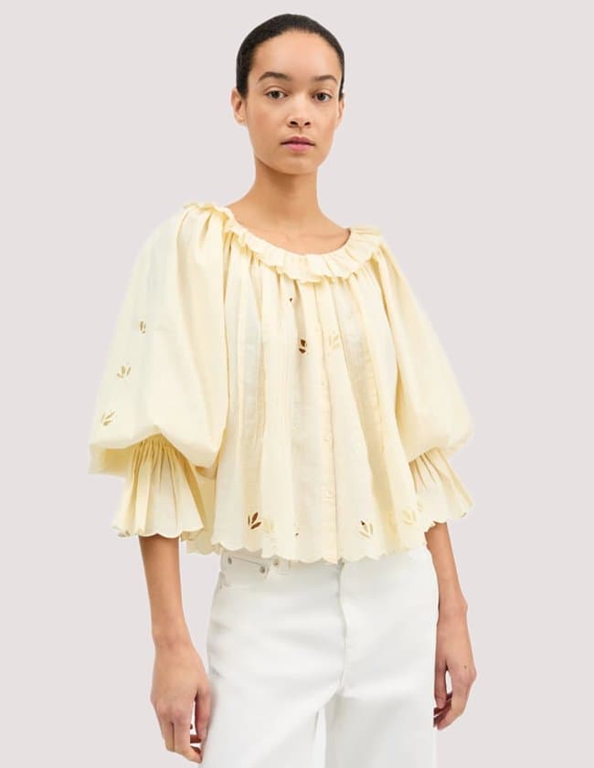SKALL Studio fleurie blouse - buttermilk