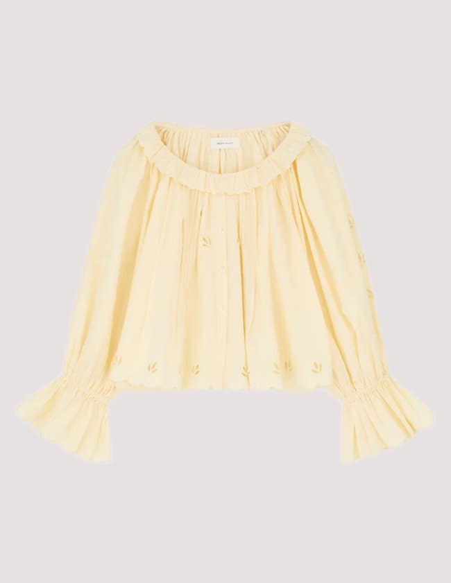 SKALL Studio fleurie blouse - buttermilk back