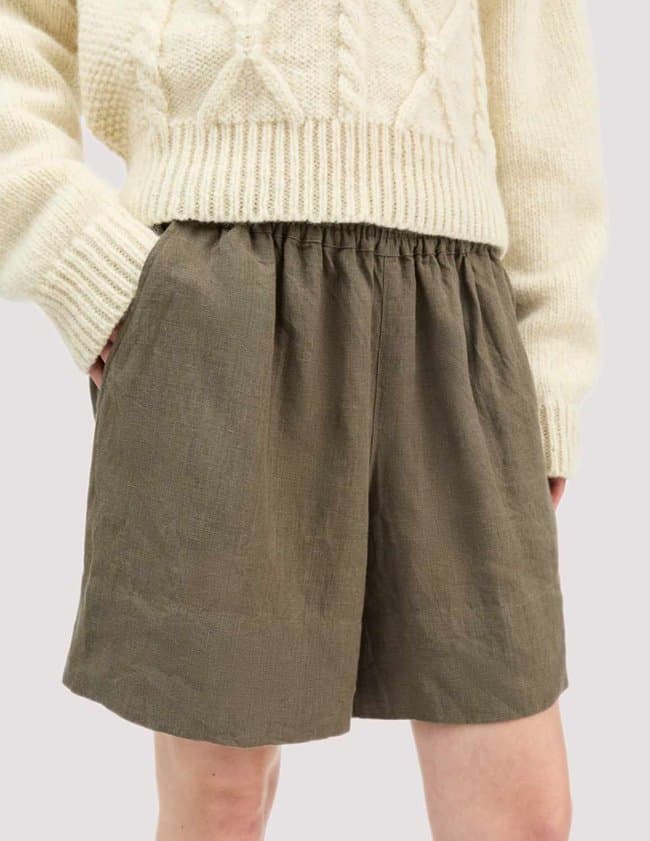 SKALL Studio vetiver shorts - khaki detail