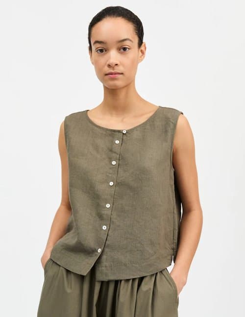 SKALL Studio vetiver top - khaki