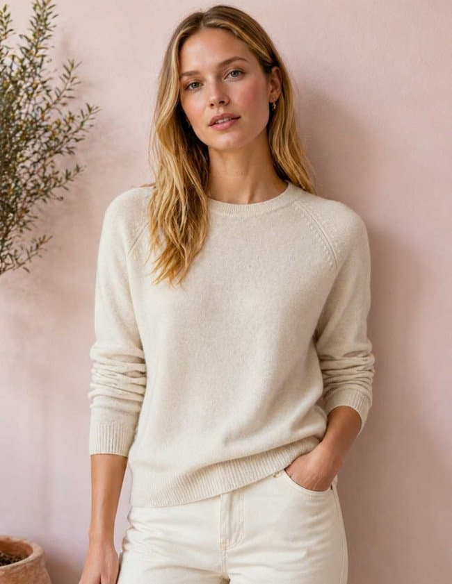 Jumper 1234 crop crew jumper - jasmine