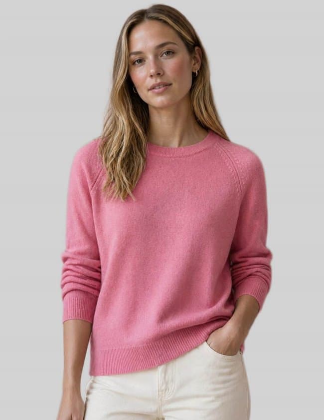 Jumper 1234 crop crew jumper - candy back