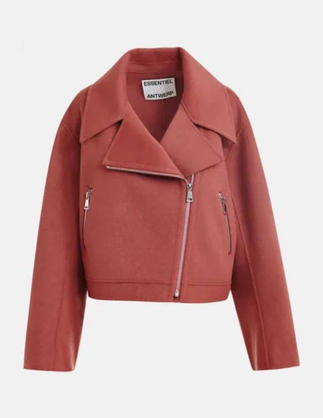 Essentiel Antwerp javier jacket - terracotta back