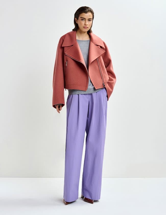 Essentiel Antwerp javier jacket - terracotta model