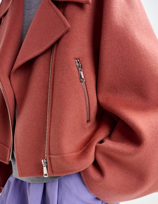 Essentiel Antwerp javier jacket - terracotta side