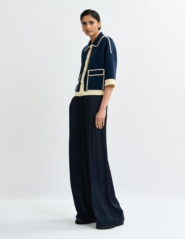 Essentiel Antwerp jugly cardigan - navy model