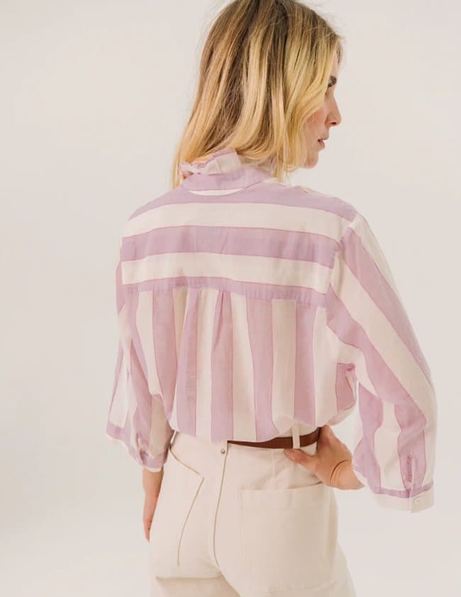 Sacrécoeur loretta cherry blouse - pink detail