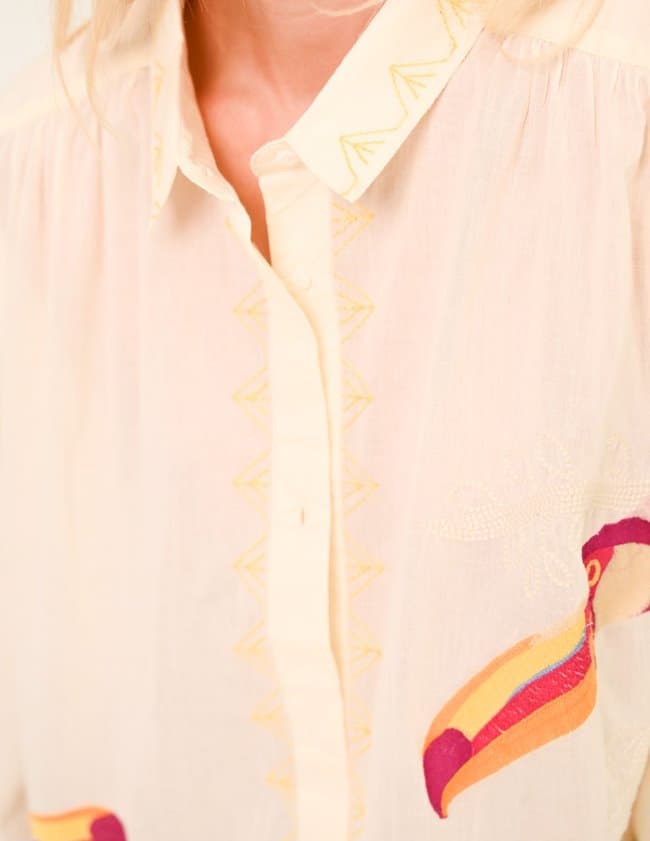 Sacrécoeur ali embroidered shirt - pelicans model