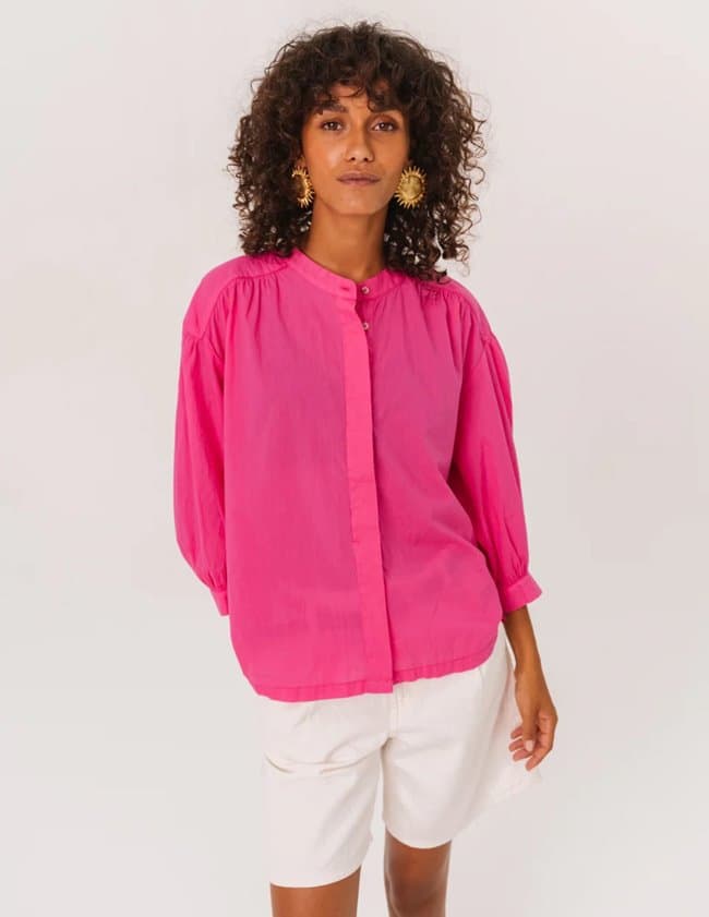 Sacrécoeur carla hibis blouse - pink