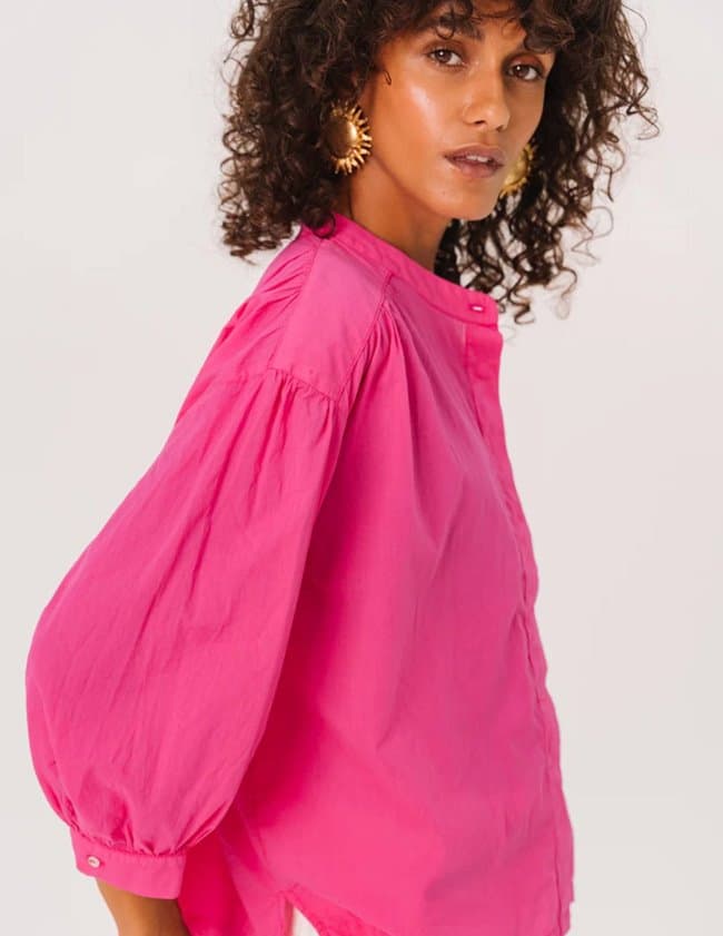 Sacrécoeur carla hibis blouse - pink back