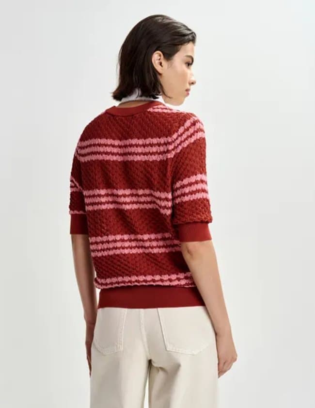 Essentiel Antwerp jantasy jumper - red detail