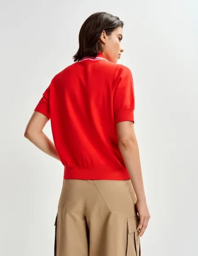 Essentiel Antwerp jonda top - red detail