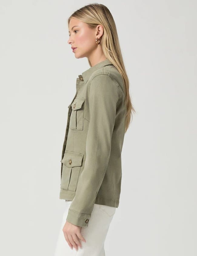 Paige Jeans stacey jacket - vintage moss detail