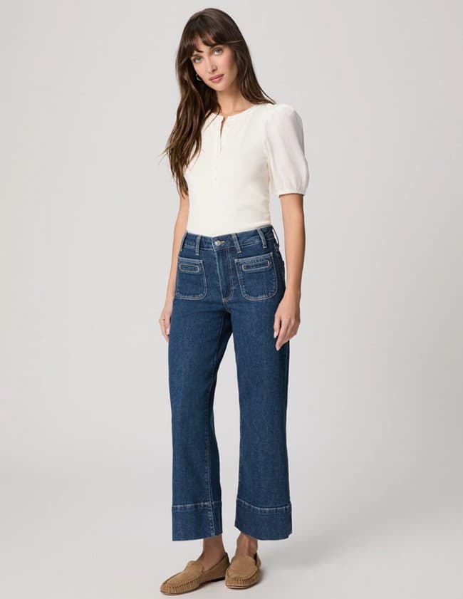 Paige Anessa Wide Hem Jean