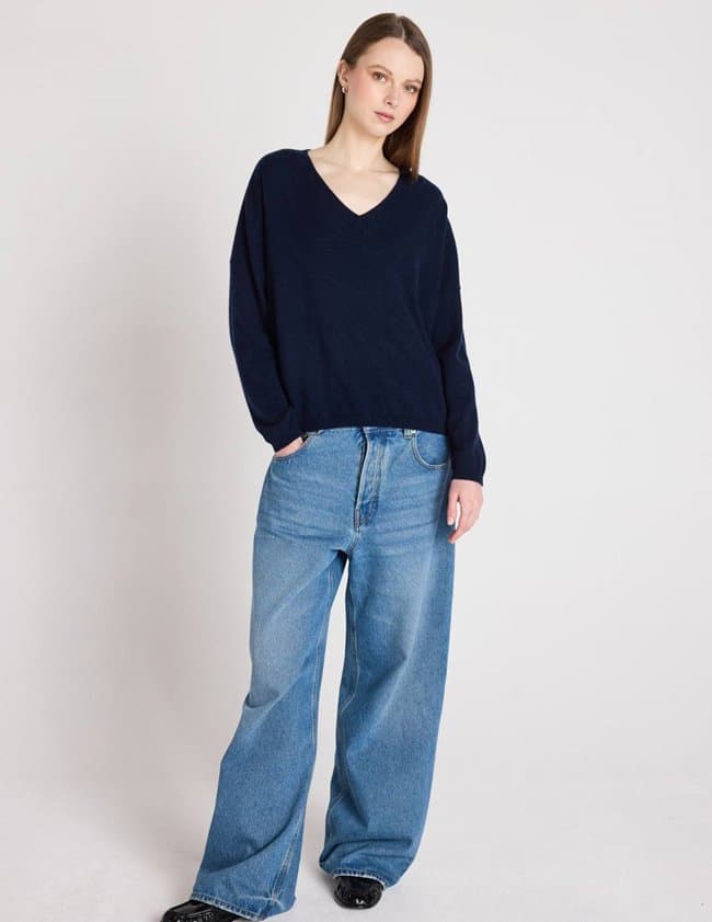 Absolut Cashmere alicia jumper - navy back