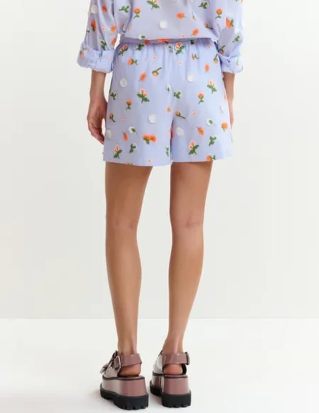 Essentiel Antwerp jelena shorts - pale blue detail