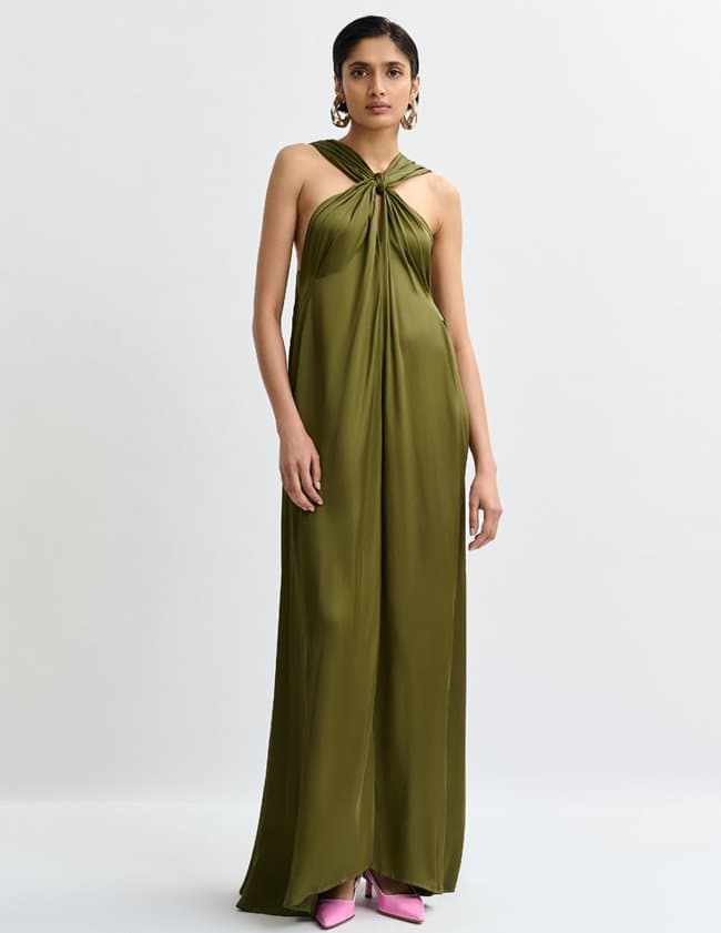 Essentiel Antwerp jaycee maxi dress - olive