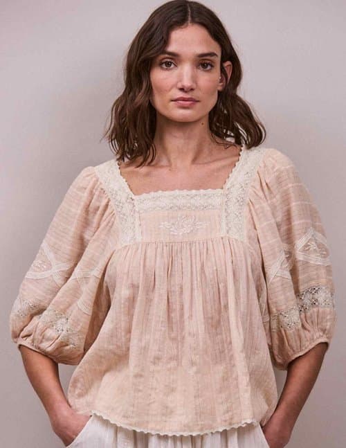 FAUNE sima blouse - blush