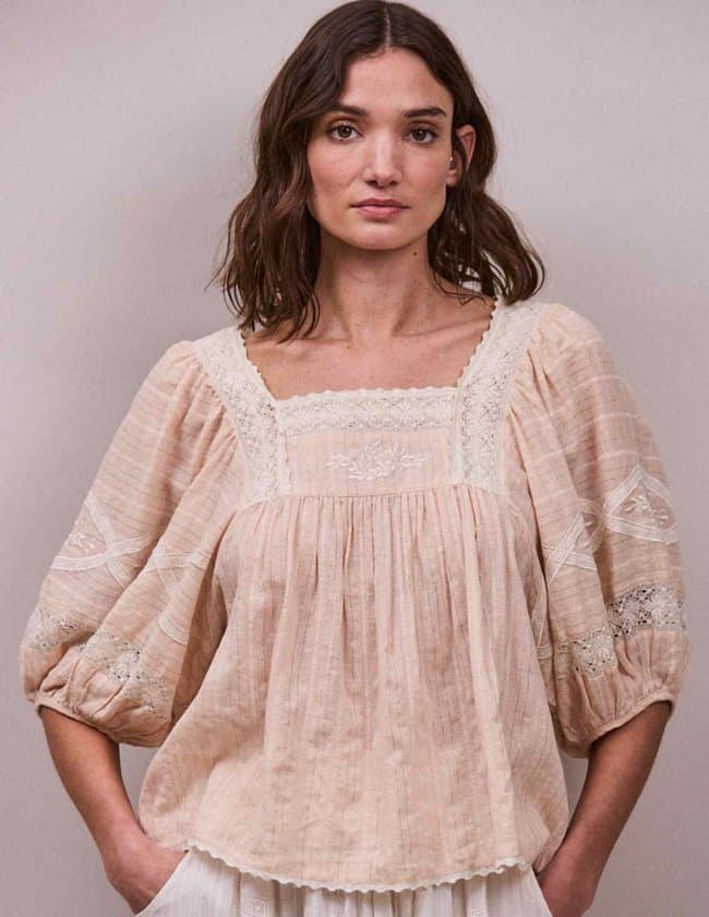 FAUNE sima blouse - blush